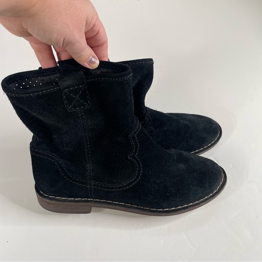 Clarks Somerset Cabaret Black Suede Ankle Booties Size 9.5